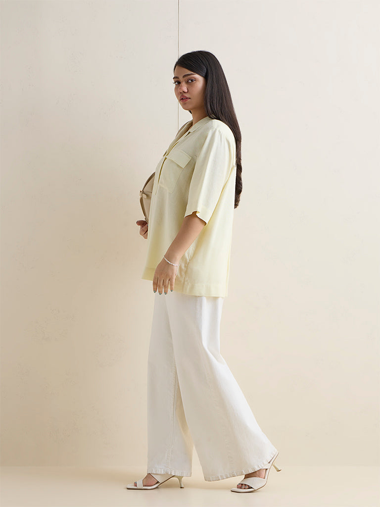 Gia Light Green Solid Blouse