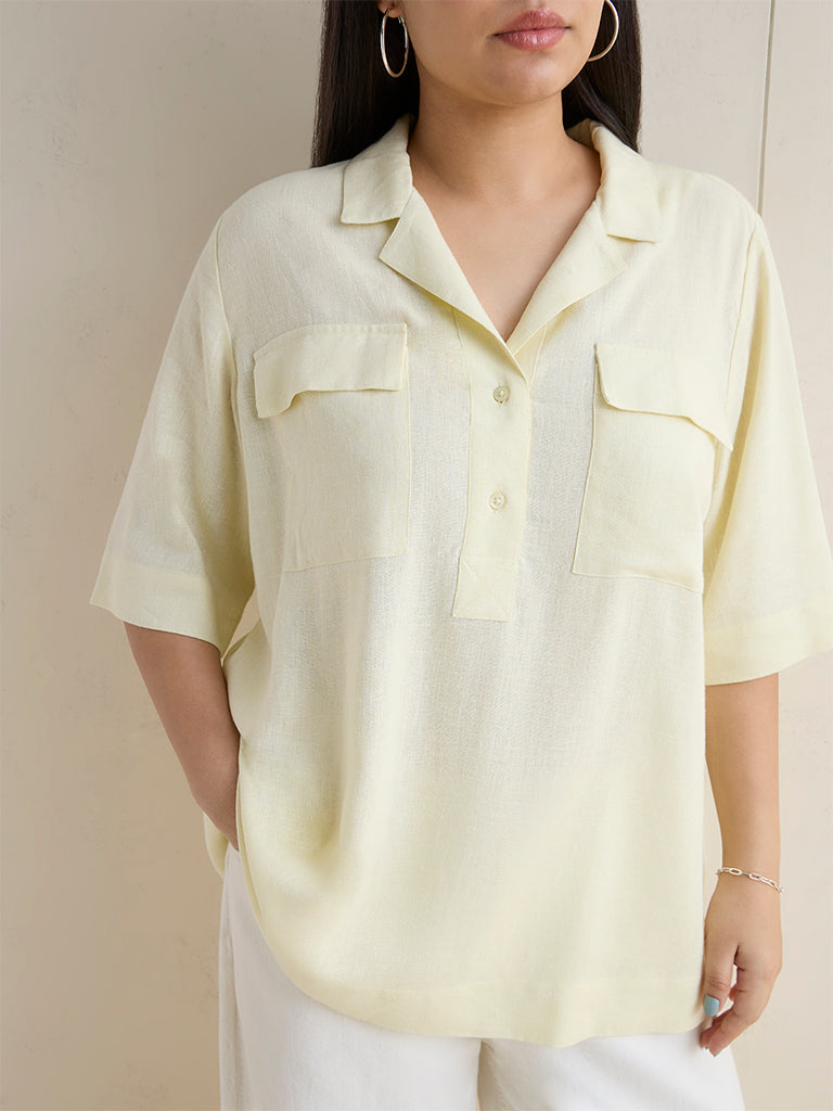Gia Light Green Solid Blouse