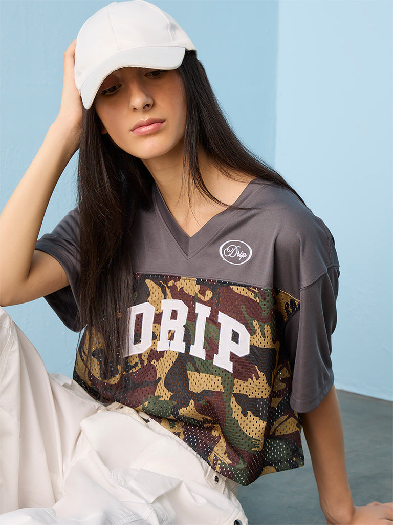 Nuon Olive Camouflage Mesh T-Shirt