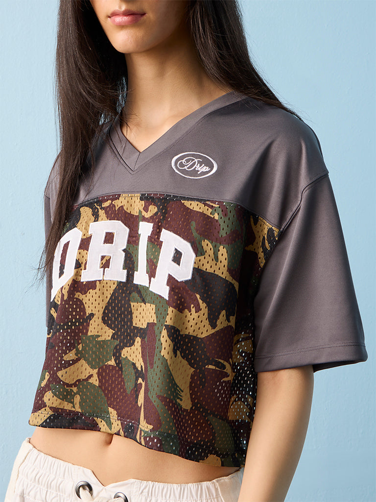 Nuon Olive Camouflage Mesh T-Shirt