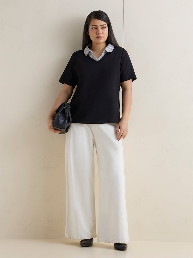 Gia Black Solid Top