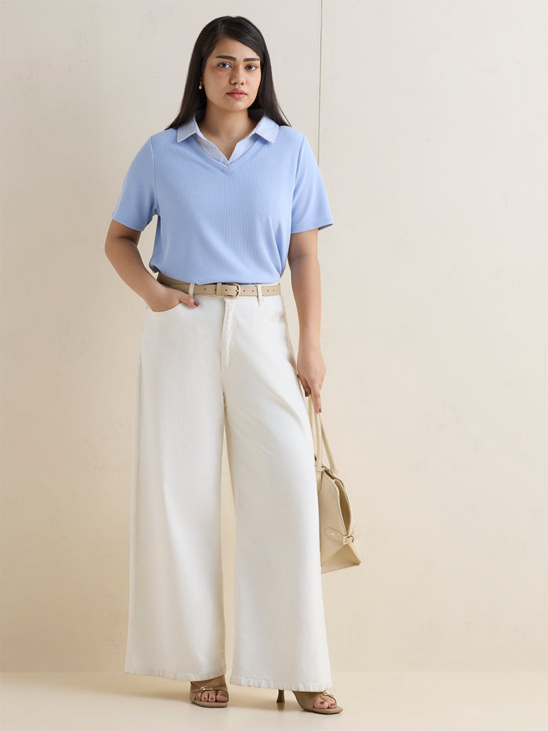 Gia Blue Knitted Top