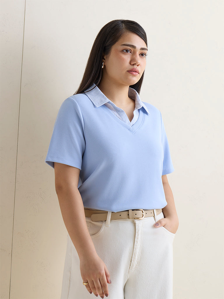 Gia Blue Knitted Top