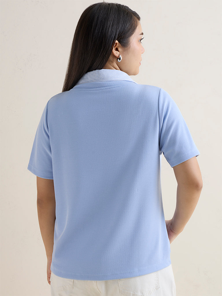 Gia Blue Knitted Top