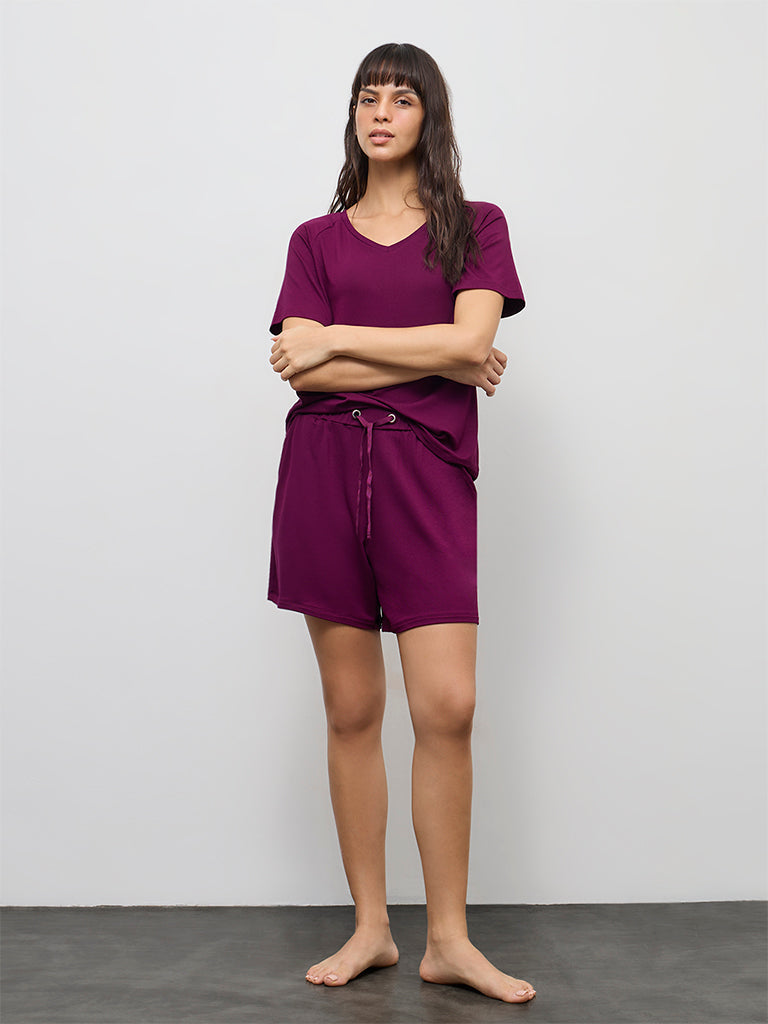 Wunderlove Plum High-Rise Shorts