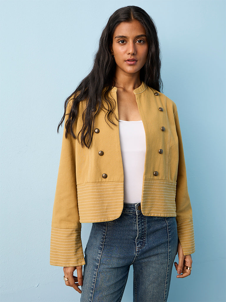 LOV Khaki Button Detailed Jacket