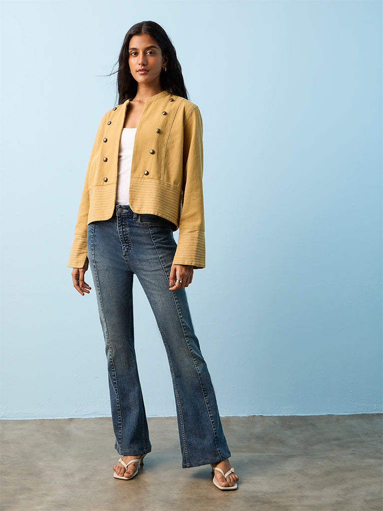 LOV Khaki Button Detailed Jacket