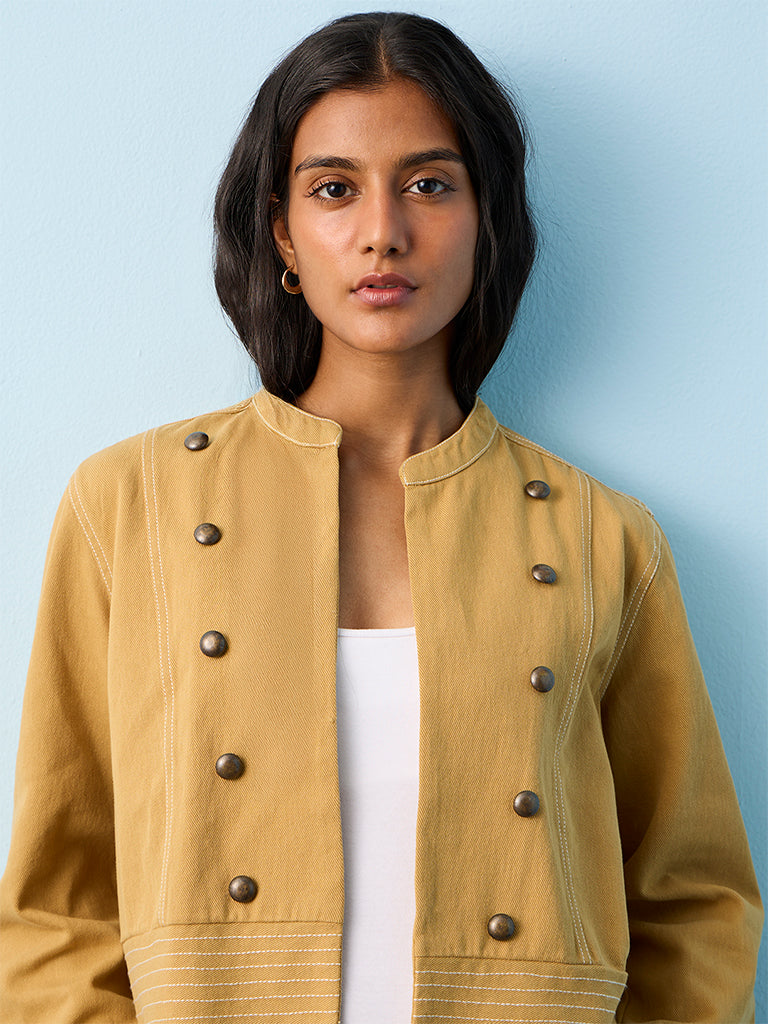 LOV Khaki Button Detailed Jacket