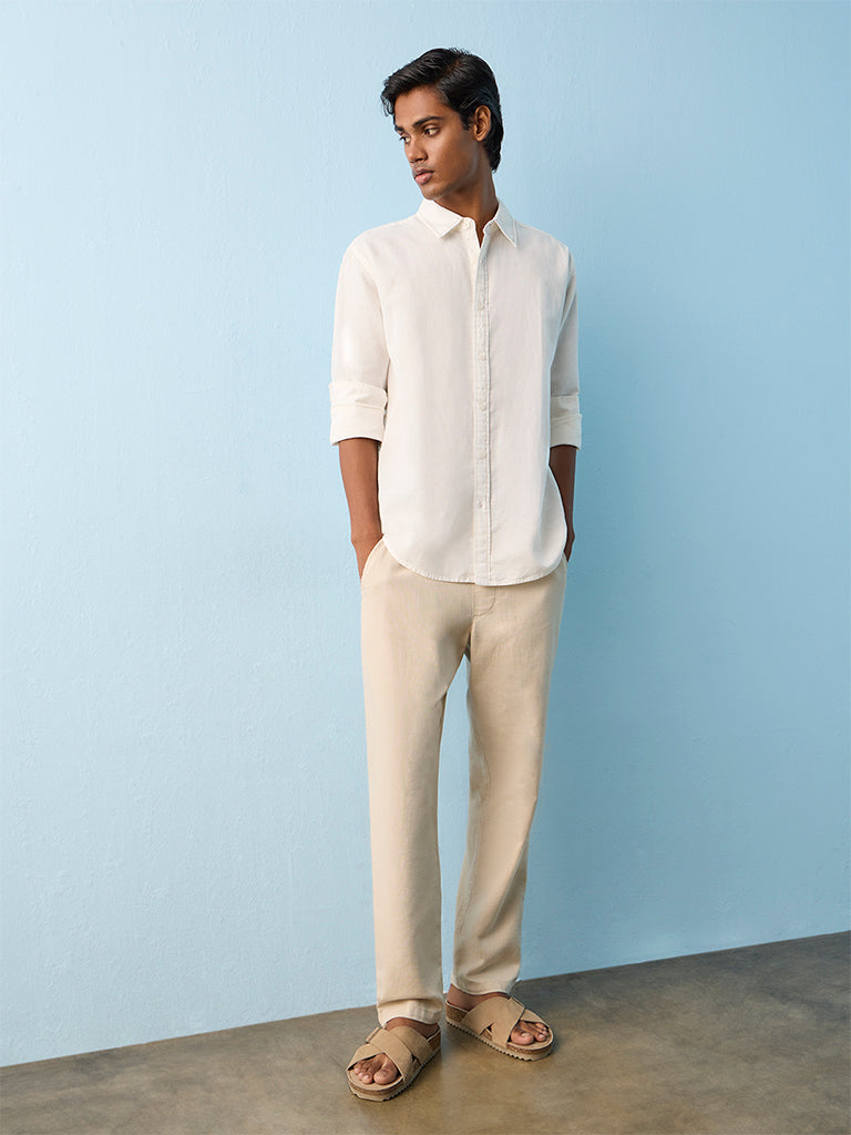 ETA Off-White Relaxed-Fit Cotton-Blend Shirt