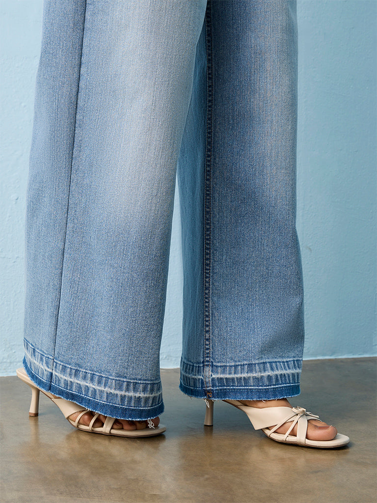 LOV Light Blue Washed High-Rise Jeans