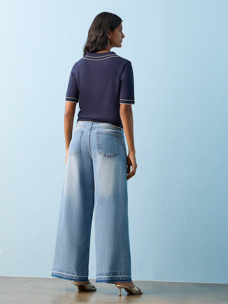 LOV Light Blue Washed High-Rise Jeans