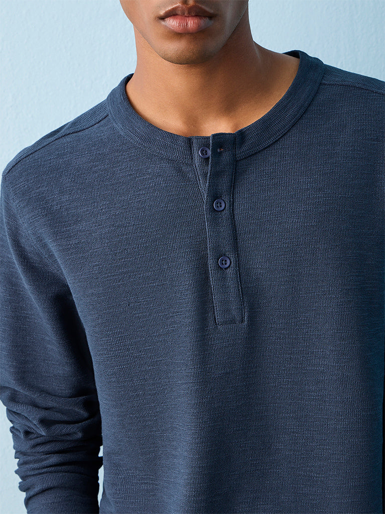 ETA Indigo Relaxed-Fit Cotton-Blend T-Shirt
