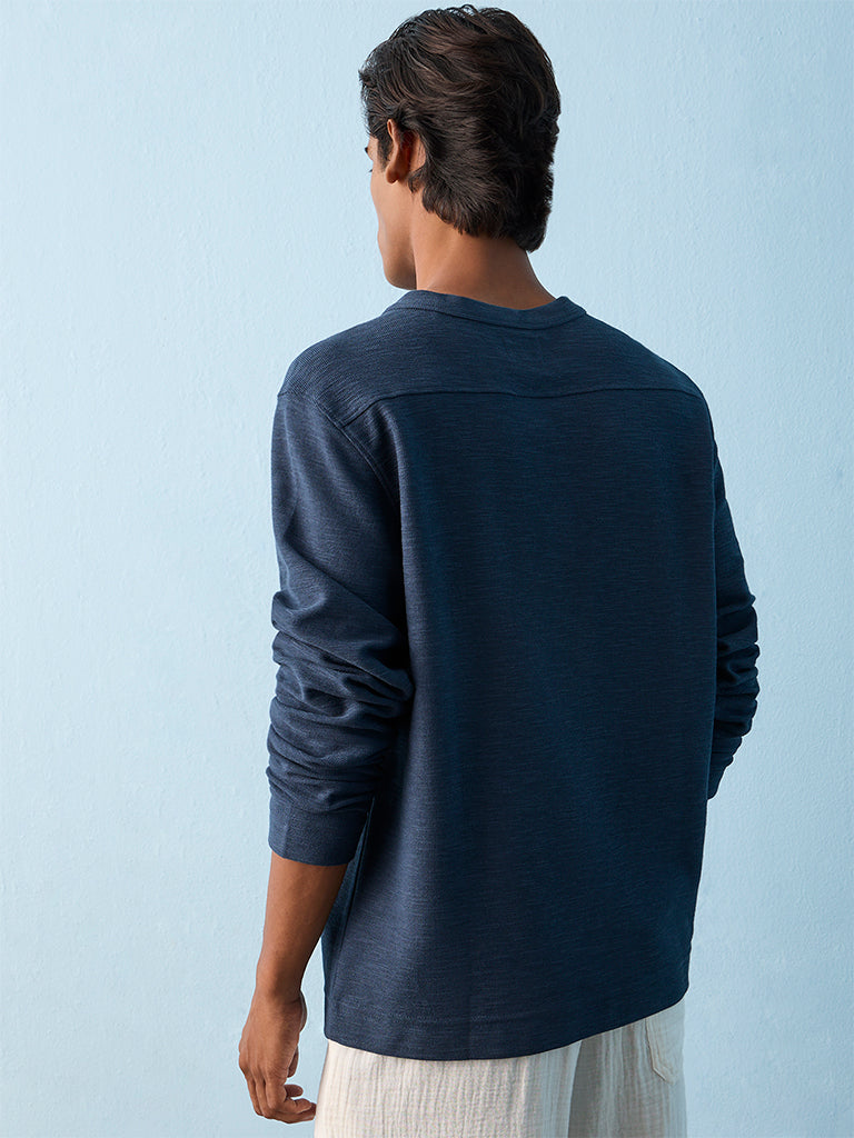 ETA Indigo Relaxed-Fit Cotton-Blend T-Shirt