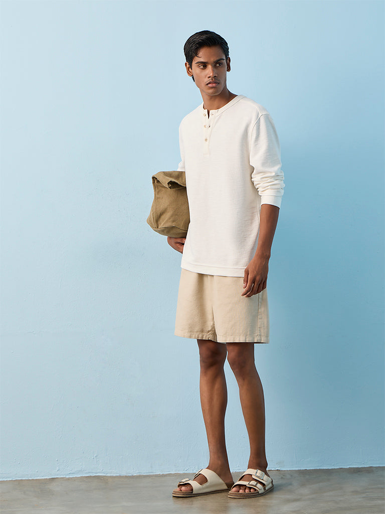 ETA Off-White Relaxed-Fit Cotton-Blend T-Shirt