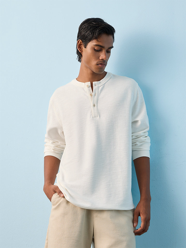 ETA Off-White Relaxed-Fit Cotton-Blend T-Shirt