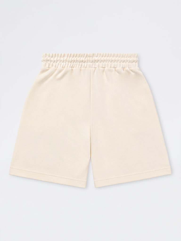 Boys Off-White Mid-Rise Cotton-Blend Shorts