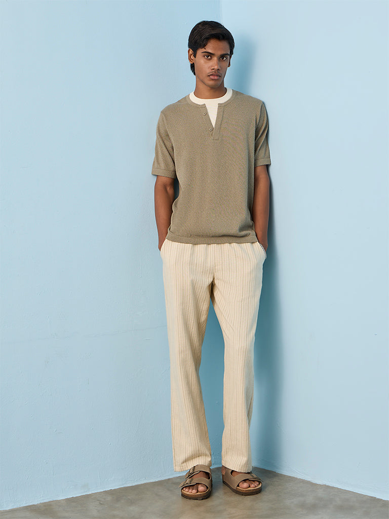 ETA Sage Textured Relaxed-Fit Cotton-Blend T-Shirt