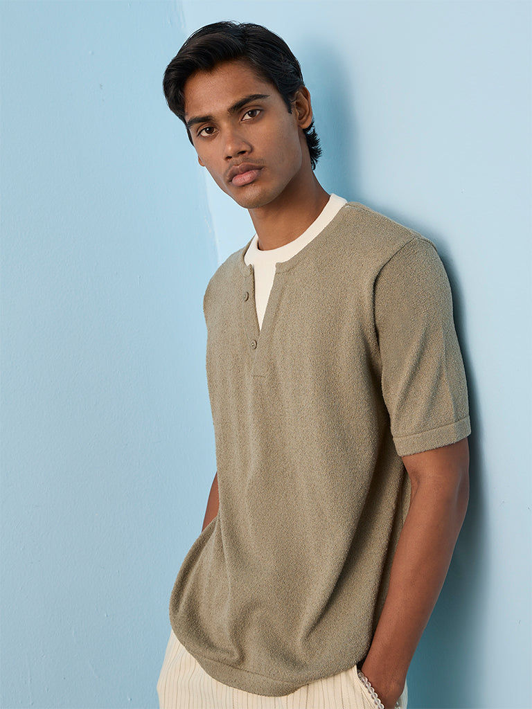 ETA Sage Textured Relaxed-Fit Cotton-Blend T-Shirt