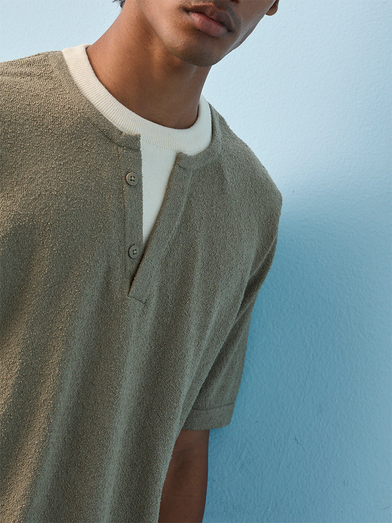 ETA Sage Textured Relaxed-Fit Cotton-Blend T-Shirt