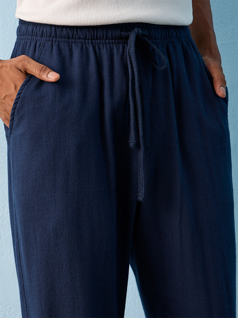 ETA Indigo Relaxed-Fit Mid-Rise Cotton-Blend Chinos