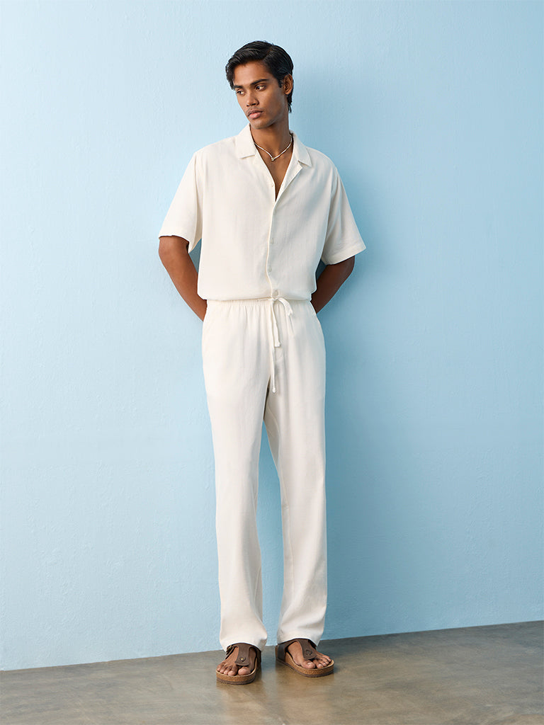 ETA Off-White Relaxed-Fit Mid-Rise Cotton-Blend Chinos