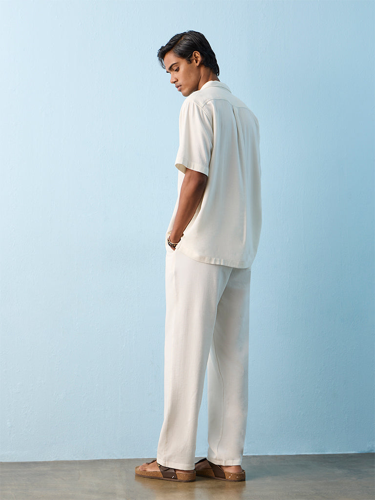 ETA Off-White Relaxed-Fit Mid-Rise Cotton-Blend Chinos