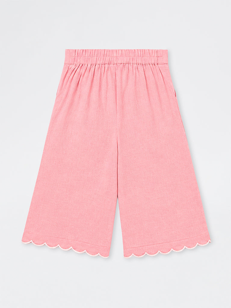 Utsa Kids Girls Pink Solid Ethnic Pants - (2 - 8 yrs)