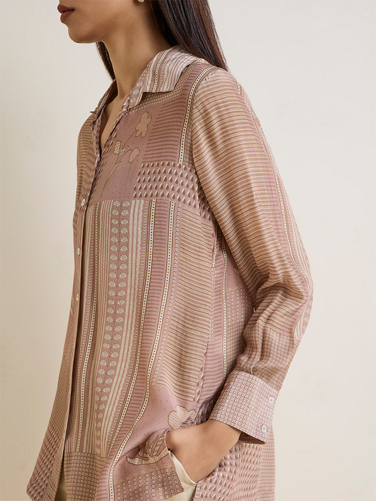 Zuba Dusty Pink Printed Tunic