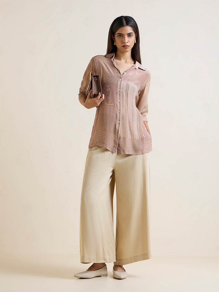 Zuba Dusty Pink Printed Tunic