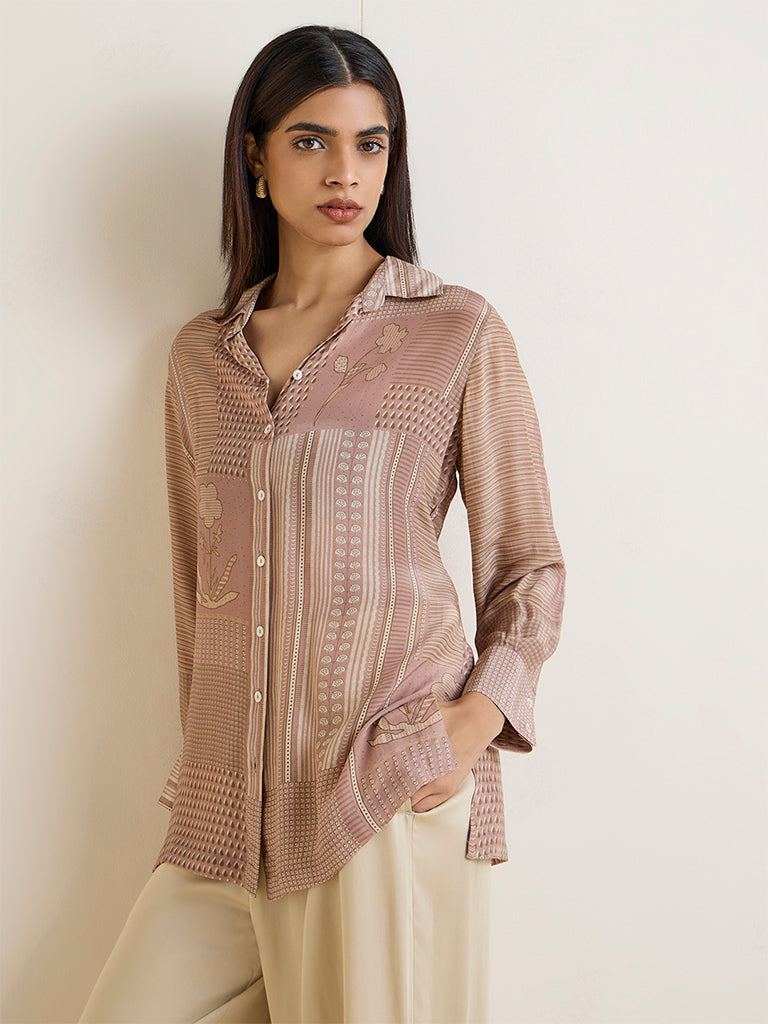 Zuba Dusty Pink Printed Tunic