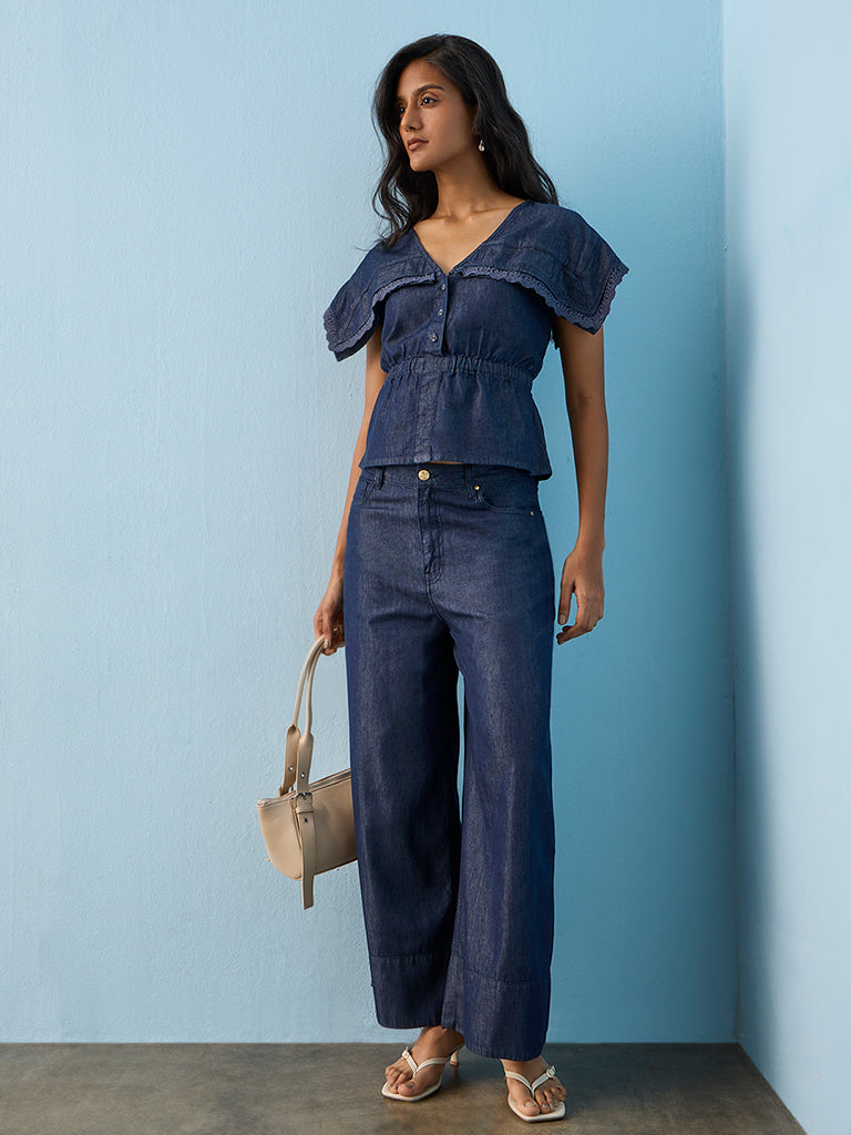 LOV Dark Blue High-Rise Jeans