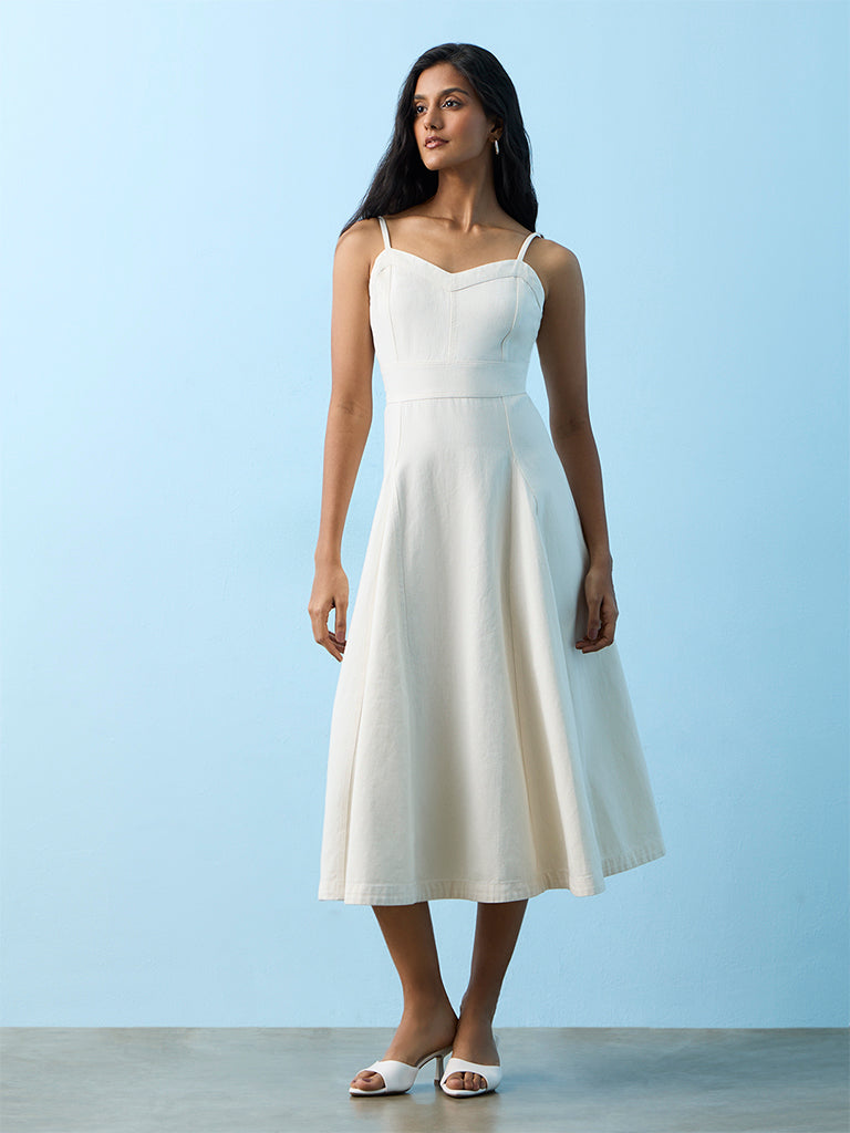 LOV Off-White A-Line Dress