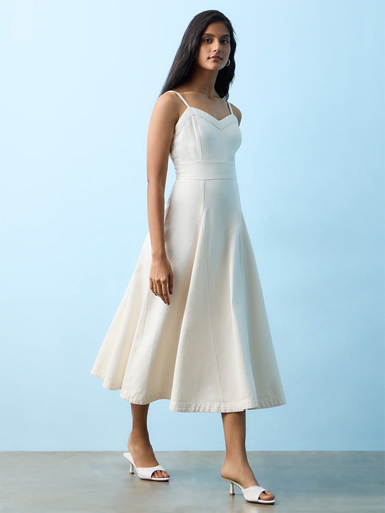 LOV Off-White A-Line Dress