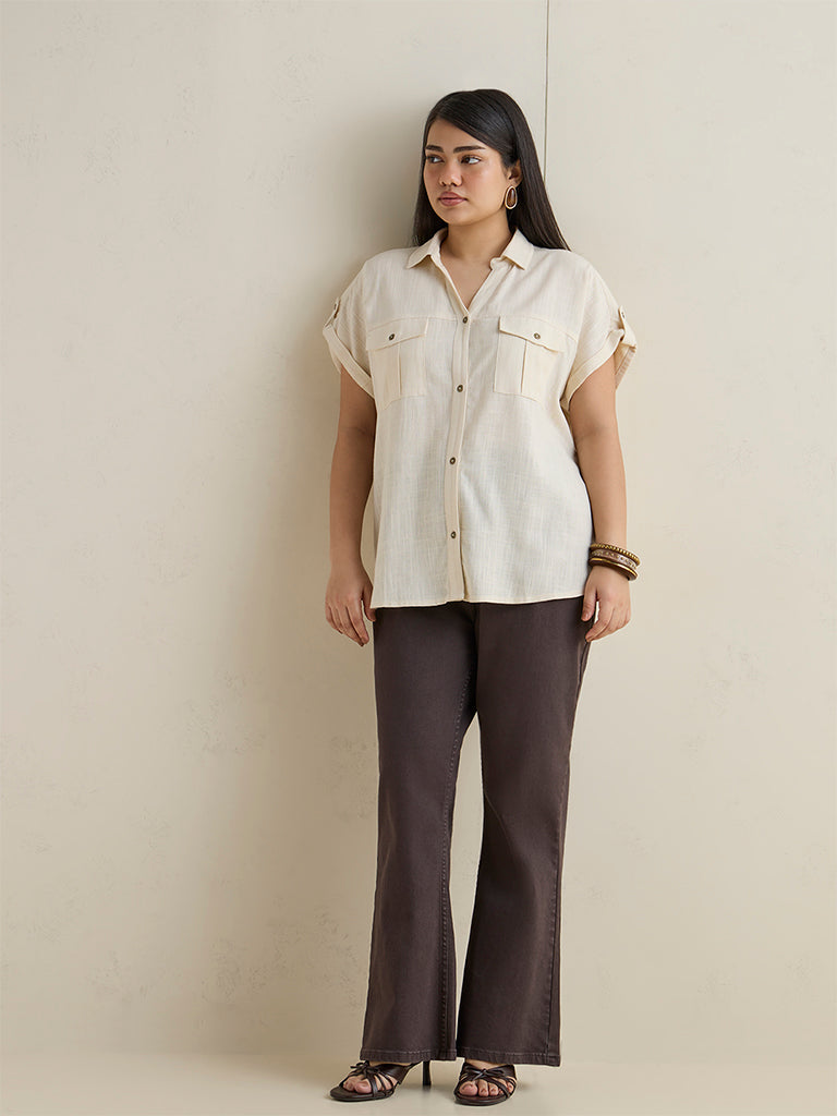 Gia Cream Solid Blouse