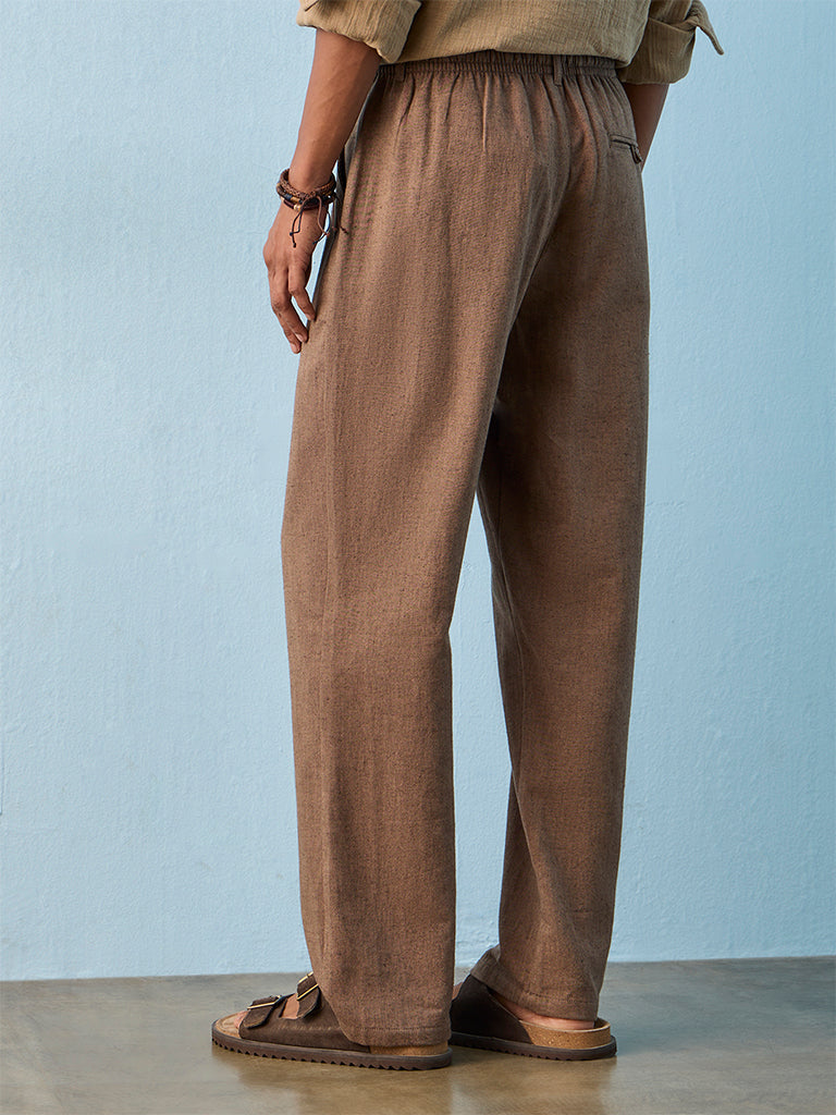 ETA Dark Taupe Relaxed-Fit Mid-Rise Chinos