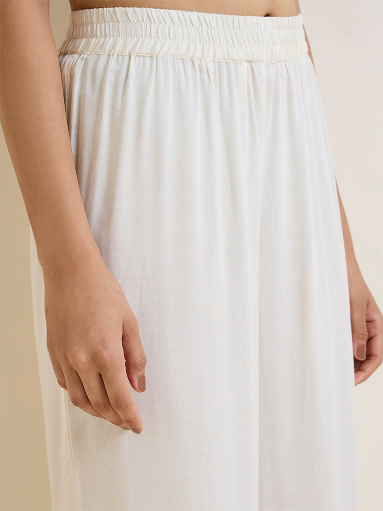 Zuba Cream Solid Pants
