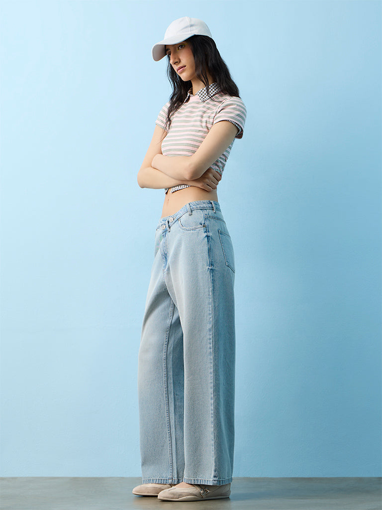 Nuon Light Blue High-Rise Jeans