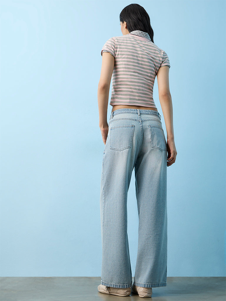 Nuon Light Blue High-Rise Jeans