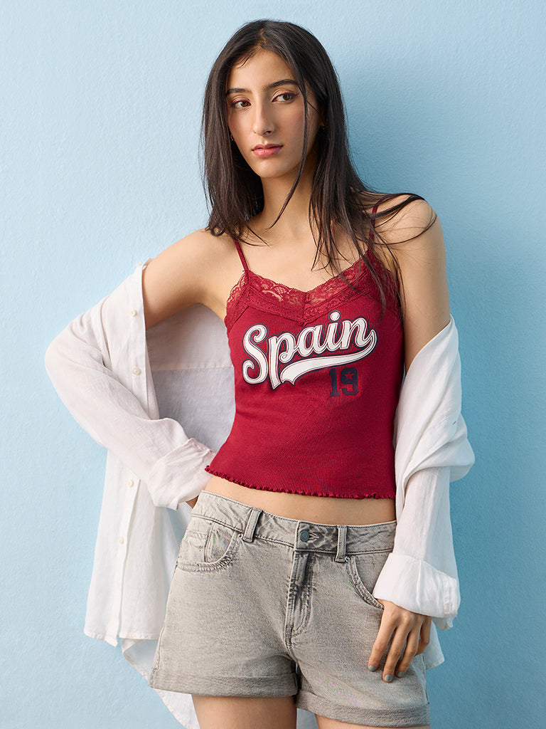 Nuon Red Spain Strappy Football T-Shirt