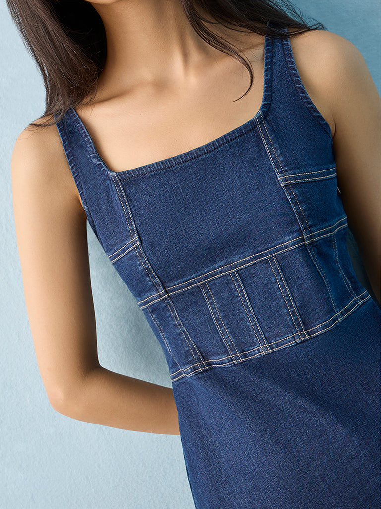 Nuon Blue Bodycon Denim Dress
