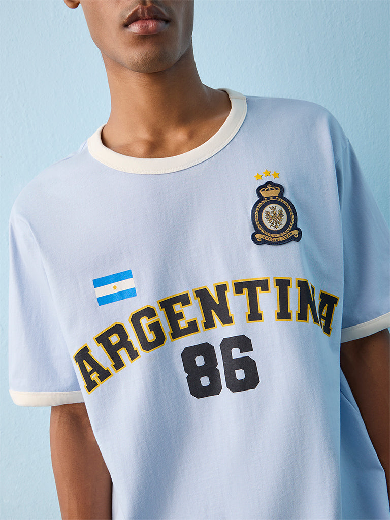 Nuon Light Blue Argentina Football T-Shirt