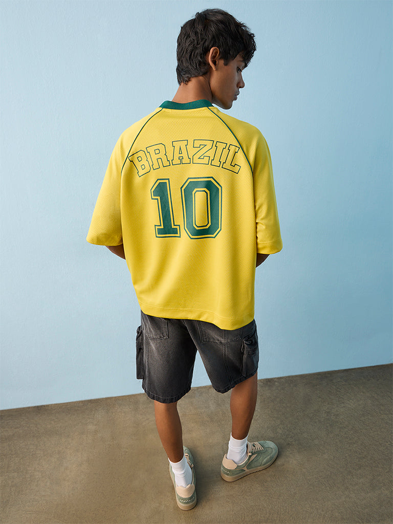 Nuon Yellow Brazil Football T-Shirt