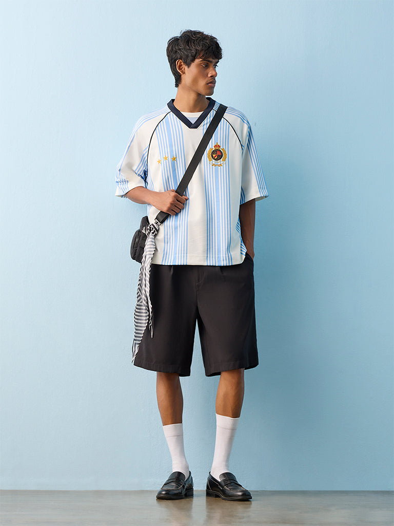 Nuon Blue and White Argentina Football T-Shirt
