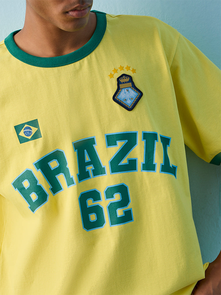 Nuon Yellow Brazil Football T-Shirt
