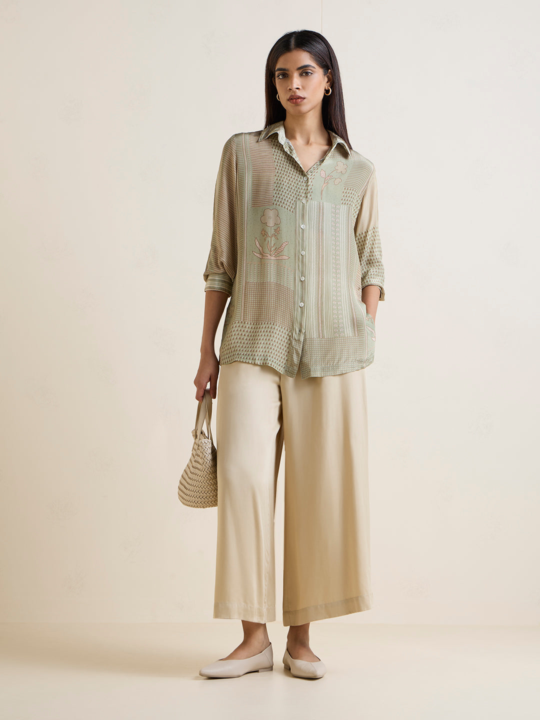 Zuba Sage Green Printed Tunic